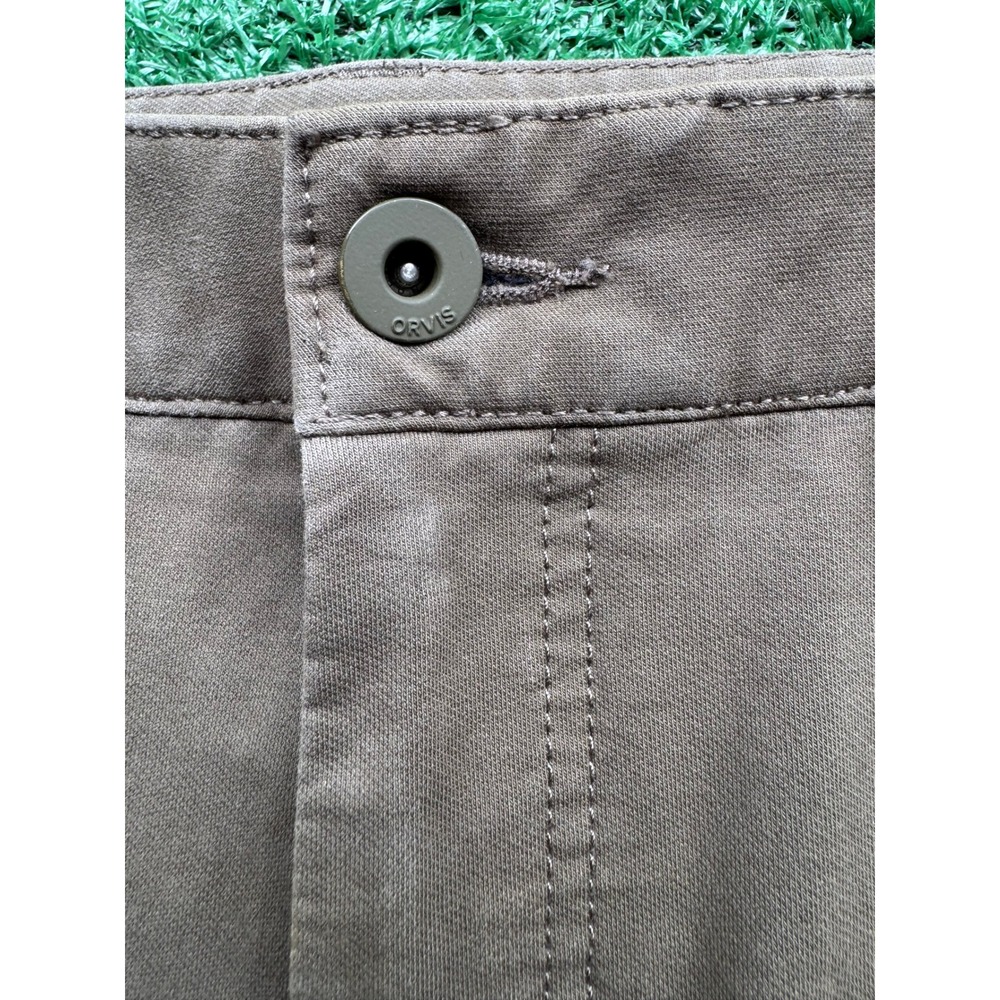 Orvis Mens 5 Pocket Pants Olive Drab Khaki Straight Leg 36x30 Outdoor Casual - Picture 2 of 11